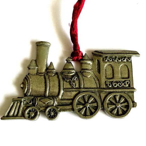Vintage Seagull Pewter Train Christmas Tree Ornament Locomotive Canada 1988 - Picture 5 of 9